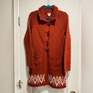 MOSSIMO MED RUSTY ORANGE CARDIGAN (I)